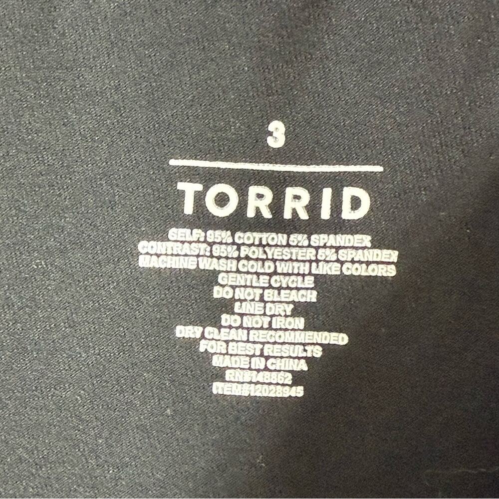 Torrid, Black Moto Style with Faux Leather Leggings. Size 3X. Excellent cond! - Picture 6 of 6